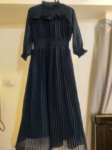 Elegant  Pleated Midi Dress