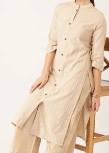 Elegant Striped Kurta with Palazzo Pants