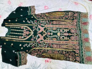Embellished Green Kurta