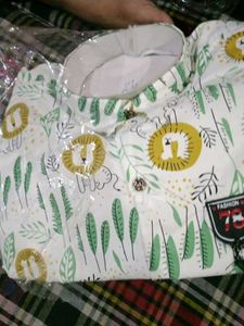 Cute Lion Print Shirt for Boys