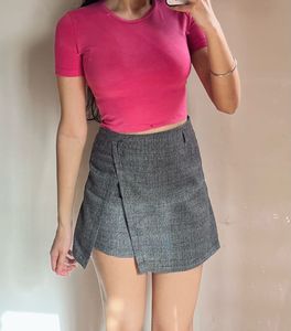 Hot Pink Cropped T-Shirt