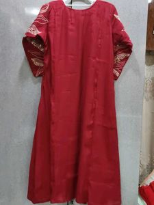 Elegant Red  Suit with Pearl Handwork