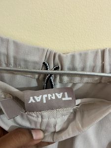 Light Grey Elastic Waist Pants