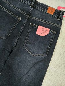 Dark Wash Wide Leg Denim Jeans waist 28/30