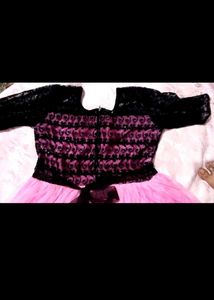 Pink &amp; Black Party Dress