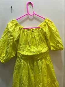 🍋lemon yellow short dress