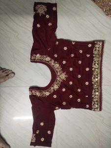 Maroon Velvet Lehenga Choli
