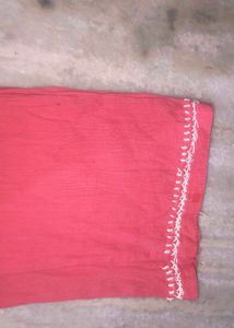 Beautiful pinkish peach Chikankari Kurta