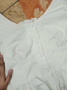 Chic Puff Sleeve Ruffle Peplum Top