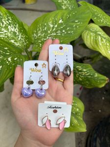 3 Pairs Cute & Stylish Earrings