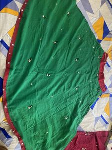 Embroidered Skirt with Mirror Work