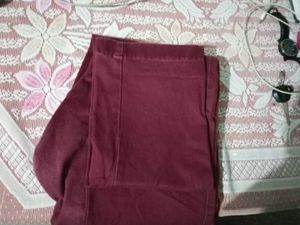 Men's Slim Fit Burgundy Trousers
