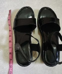 Black Patent Leather Sandals