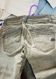 Y2k Olive Button-Up Jeans