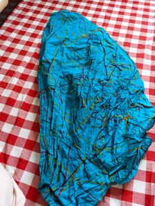 Teal Patiyala  with Abstract Print
