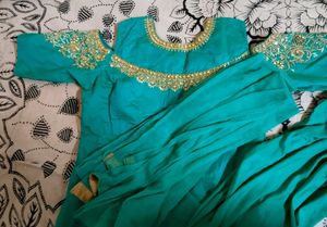 Teal Embellished Gown