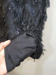 💥Shein Party Wear Sparkly Black Sleeveless Dress