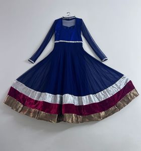 Stunning Royal Blue Sequined Anarkali Gown