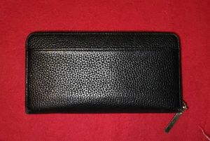 Kate Spade Black Embossed Floral Wallet