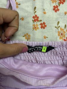 Cute Lilac Ruched Crop Top
