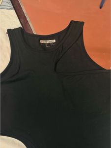 Black Cut-Out Tank Top