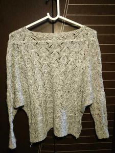 Chic Grey Knitted Sweater