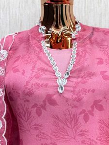 Elegant Pink Embroidered Kurti Set 💕