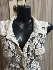 Lace Shirt Cardigan