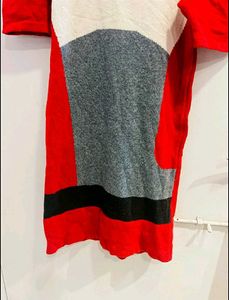 Beautiful Mini Winter Dress With Puff Sleeves