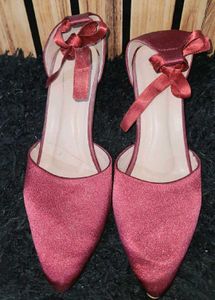Elegant Red Bow Heels