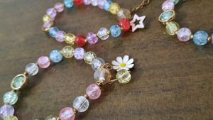 Colorful Beaded Star Charm Bracelet- 3 Pieces