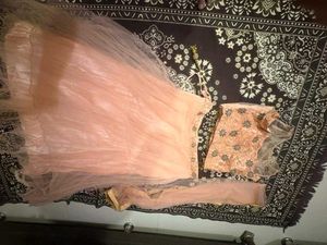 Beautiful Peach Lehenga Choli Set