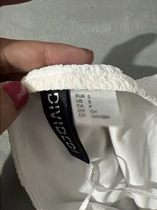 White Textured Mini Dress