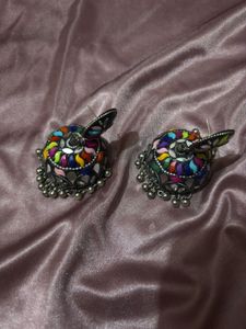 Boho Multicolor Jhumka Earrings