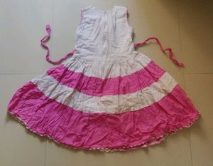 Cute Pink &amp; White Girls Dress