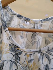 Beautiful Grey Kurti Plazo Set Cotton Fabric