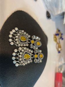 Yellow Stone Drop Earrings