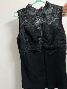 Elegant Black Lace Top