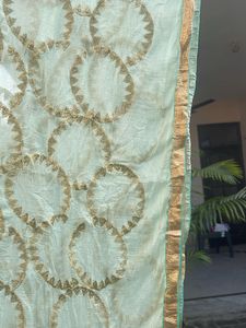 Beautiful Teal Embroidered Dupatta