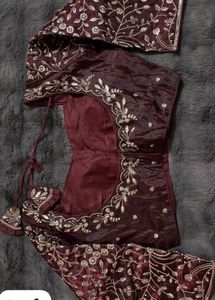 New Embroidered Maroon Blouse