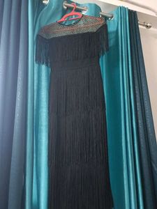Black Fringe Dress