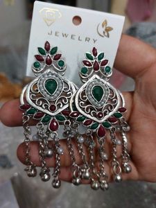 Stunning Oxidized Jhumka Earrings