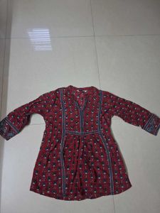 Boho Red Printed Kurta