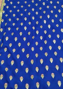 Elegant Blue Embroidered Saree