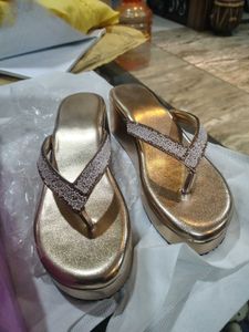 women embellished wedge heel sandals
