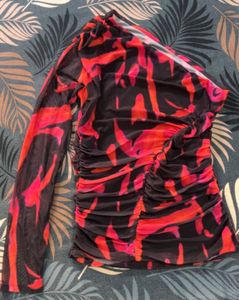 Chic One-Shoulder Ruched Top