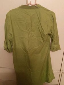 Lime Green Embroidered Kurta