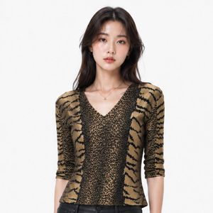 leopard Print Long Sleeve Top