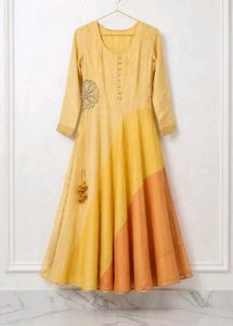 Elegant Yellow Anarkali Gown