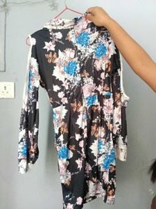 Floral Print Wrap Dress